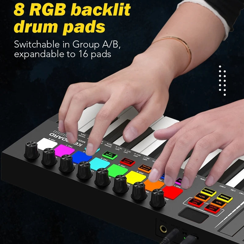 MD02 25-key portable MIDI keyboard controller detail 6