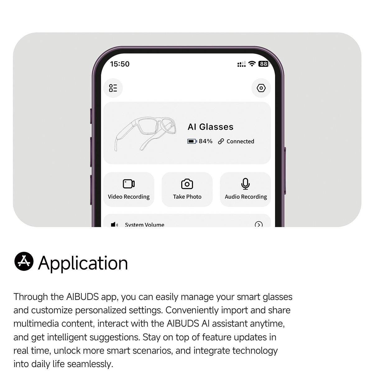 MT5 Ultra 8MP AI Smart Glasses with Charging Case & WiFi — WiFi and Bluetooth connectivity