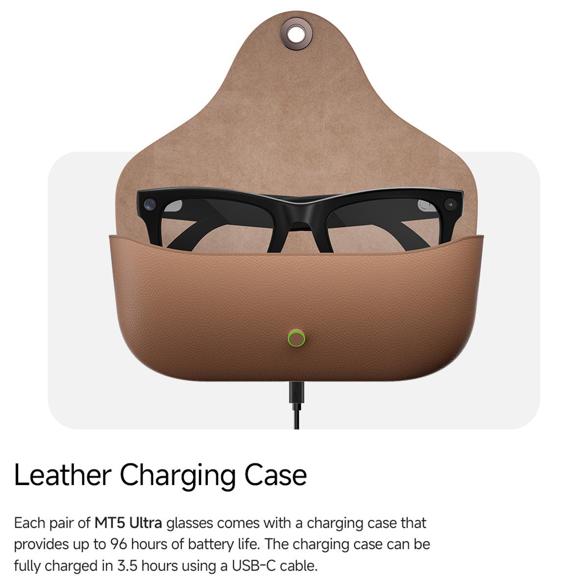 MT5 Ultra 8MP AI Smart Glasses with Charging Case & WiFi — water and sweat resistance