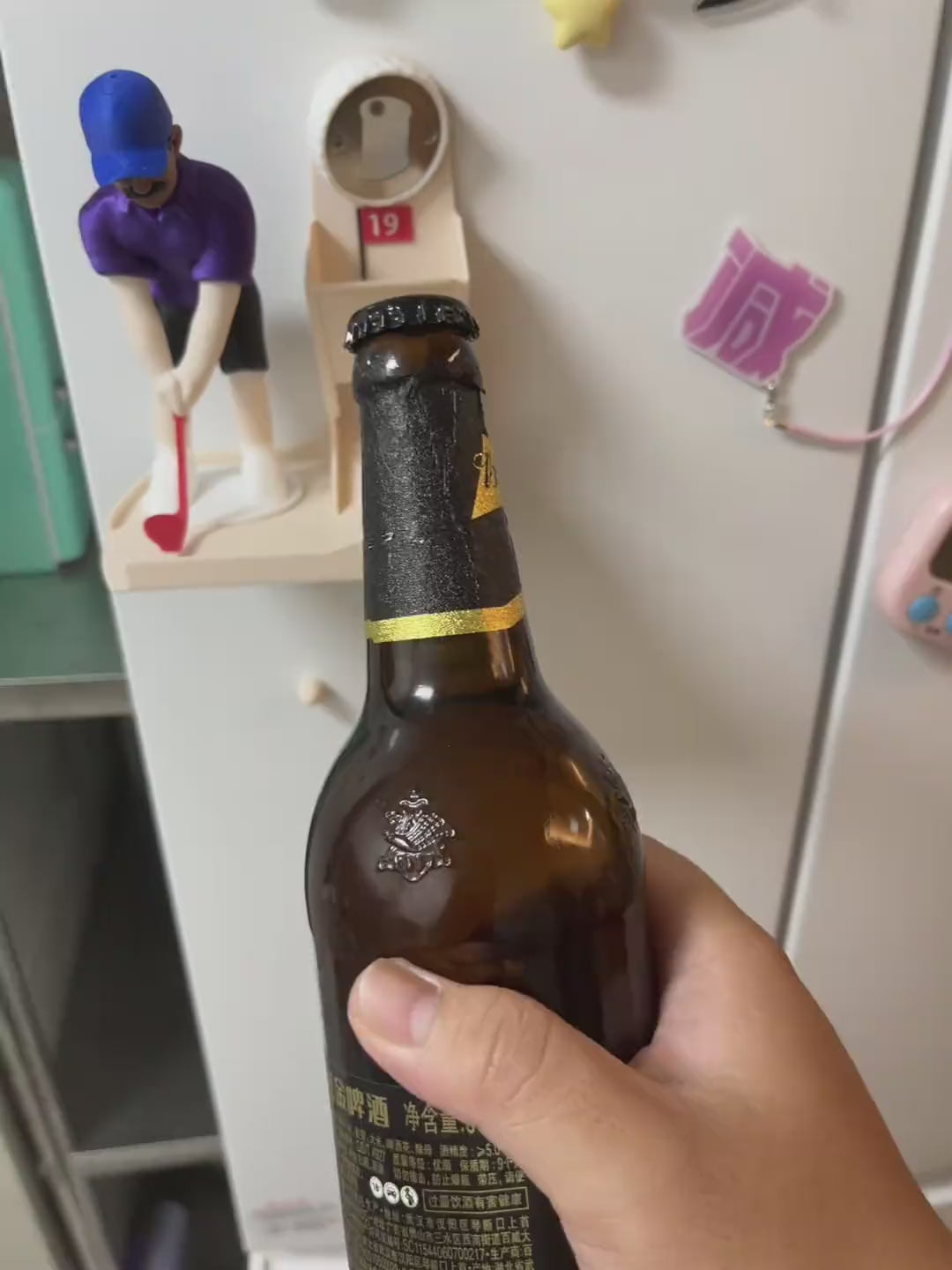Custom Head Interactive Golf Bottle Opener | Creative Figure Cap Launcher Game for Home Bar & Man Cave Best Gift for Him