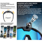 Q01 8MP Outdoor AI Sports Glasses with Stabilization — AI voice and translation features