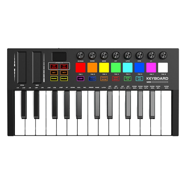 MD02 25-Key Portable MIDI Keyboard Controller – front product view