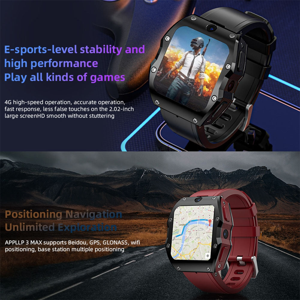 LOKMAT APPLLP 3 Max 2.02-inch 4G Smart Watch, Blue — product detail image 9