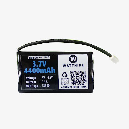 WATTNINE® 3.7V 4400mAh Lithium Battery Pack with 3 year warranty