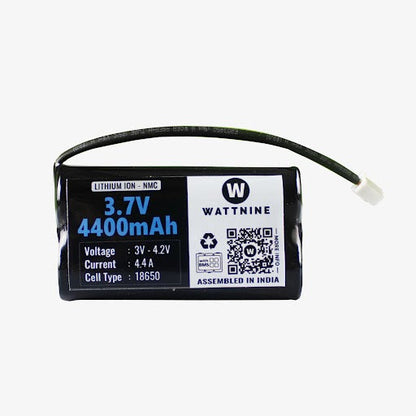 WATTNINE® 3.7V 4400mAh Lithium Battery Pack with 3 year warranty