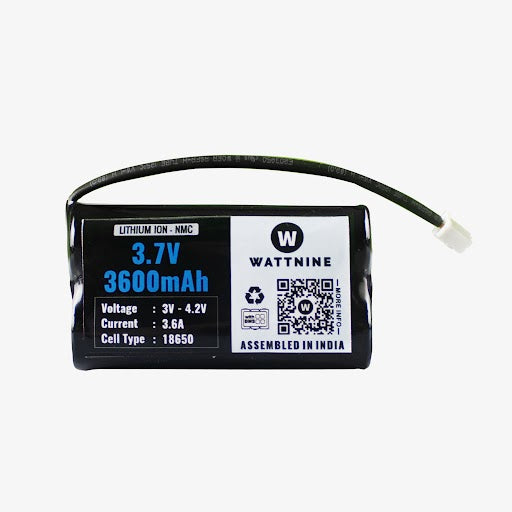 WATTNINE® 3.7V 3600mah Lithium Battery Pack with 3 year warranty