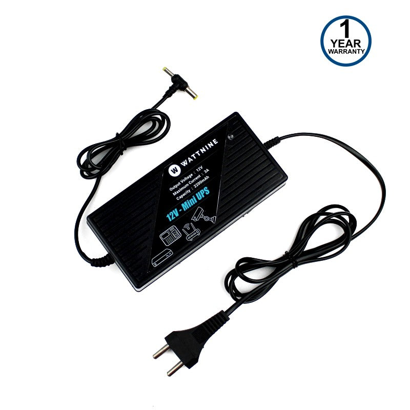 Wattnine Mini UPS for WiFi Router - 12V  4 Hours Power Back Up for Wi-Fi Router, CCTV, Set-Up Box, Attendance System, etc.